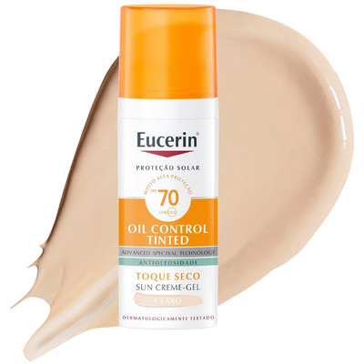 Protetor Solar Facial FPS70 Eucerin Oil Control Tinted Claro