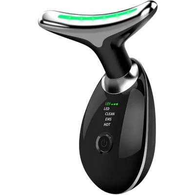 Massageador Facial LED 7 Cores Antirrugas Vibratório