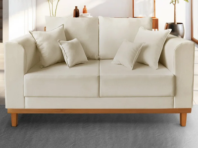 Sofá Viena 2 Lugares Suede Prima Decorr
