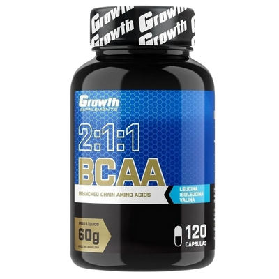 Suplemento BCAA Growth Supplements 120 Cápsulas