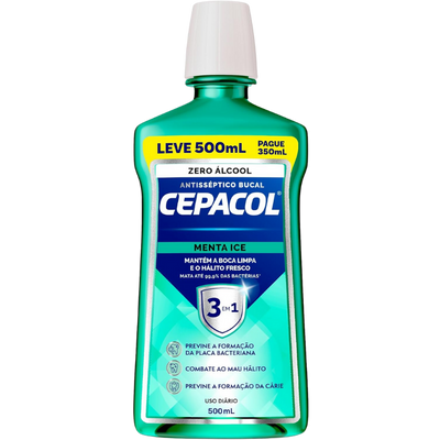 Enxaguante Bucal Cepacol Menta Ice Sem Álcool 500ml