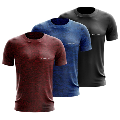 Kit 3 Camisetas Dry Fit Masculinas Design Mescla Bolldor