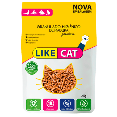 Granulado de Madeira Megavet Like Cat