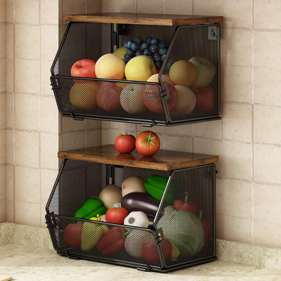 Organizador de Frutas de Parede 2 Cestos