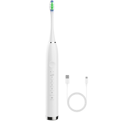 Escova Elétrica Ultrassônica 5 Modos com 4 Cabeças