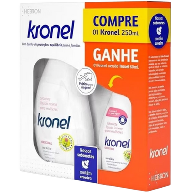 Kit 2 Sabonetes Íntimos Kronel Higiene e Frescor 80ml