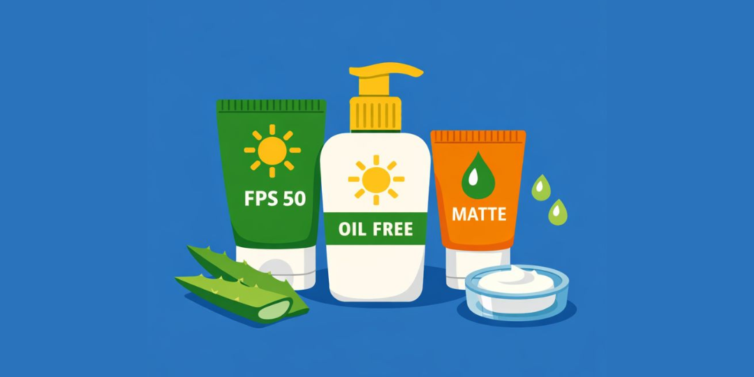 Protetores Solares Faciais para Pele Oleosa