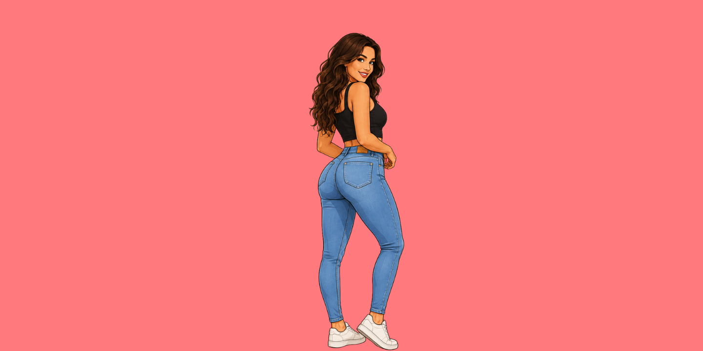 calca feminina jeans empina bumbum modelo tendencia