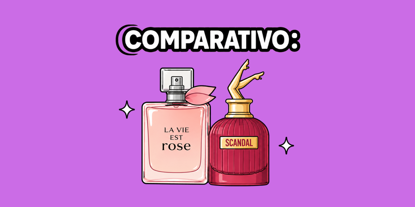 comparativo perfumes femininos la vi est rose e scandal