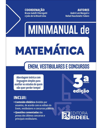 Minimanual de Matemática — Enem, Vestibulares e Concursos