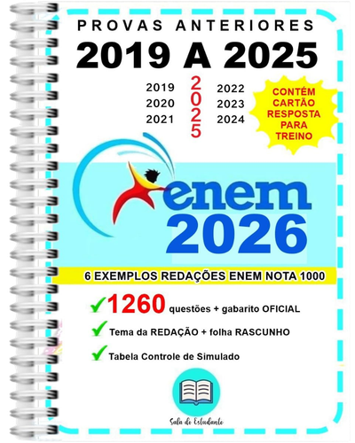 Enem 2026 — Provas 2019 a 2025 + Gabarito Oficial