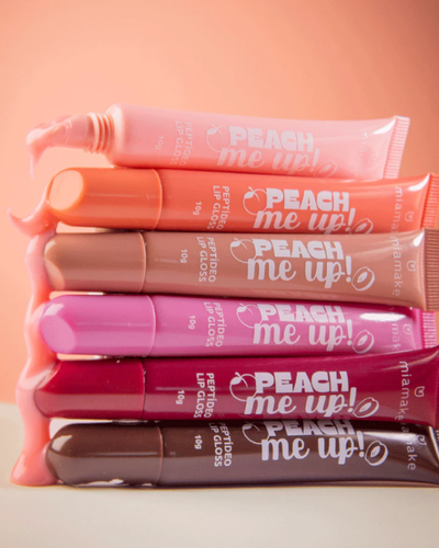 Gloss Pept&iacute;dio Peach Me Up Mia Make na Shopee