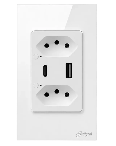 Tomada Inteligente Guthymi Dupla USB-C — preço no Mercado Livre