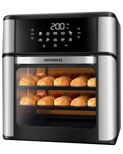 Mondial AFON-12L-BI com painel digital e acabamento preto e inox