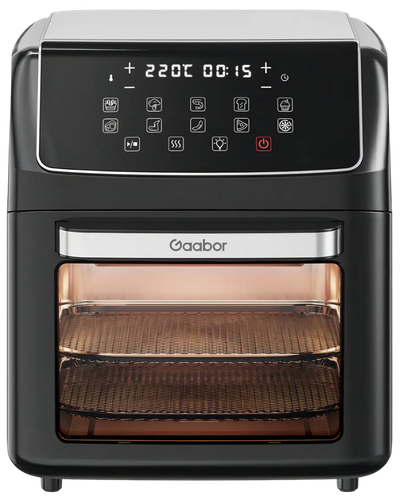 Gaabor AF-120T01S preta de 12 litros com painel touch