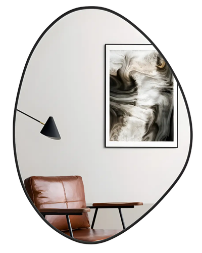 Espelho org&acirc;nico MirrorStore 60x42cm com acabamento caf&eacute;