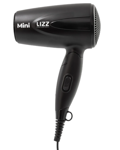Secador Lizz Pro Mini preto dobr&aacute;vel com kit para viagem
