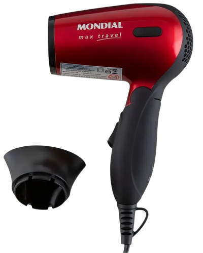 Secador Mondial Max Travel SC-10 vermelho dobr&aacute;vel com concentrador
