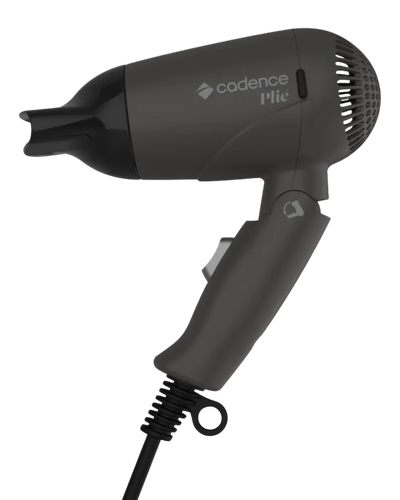 Secador Cadence Pli&eacute; SEC190 preto com cabo dobr&aacute;vel