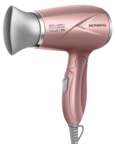 Secador Mondial Travel SC-47-GR Golden Rose com cabo dobr&aacute;vel