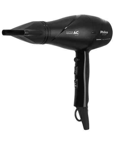 Secador Philco PSC3050 preto com motor profissional de 2000W