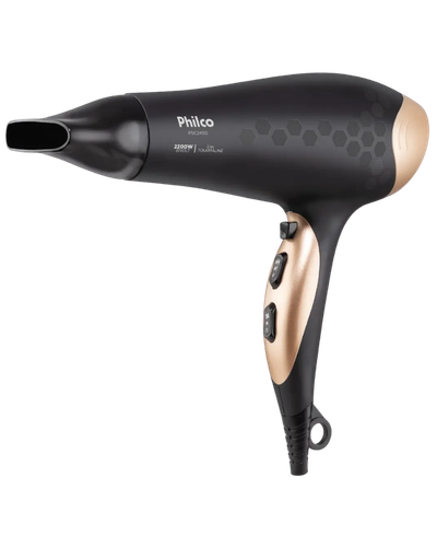 Secador Philco PSC2450 preto e dourado bivolt de 2200W