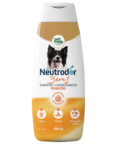 Shampoo e Condicionador 3 em 1 pH Neutro Neutrodor Petmais 700 ml