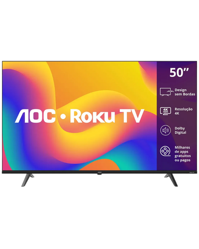 Smart TV AOC 50U7045 Roku TV 4K de 50 polegadas