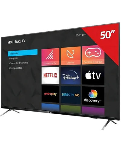 Smart TV AOC 50U6125 Roku TV 4K de 50 polegadas