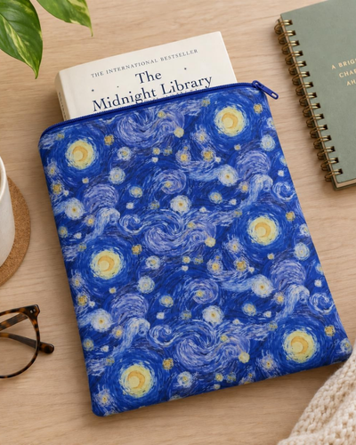 Capa protetora de livro book sleeve de tecido para levar na bolsa