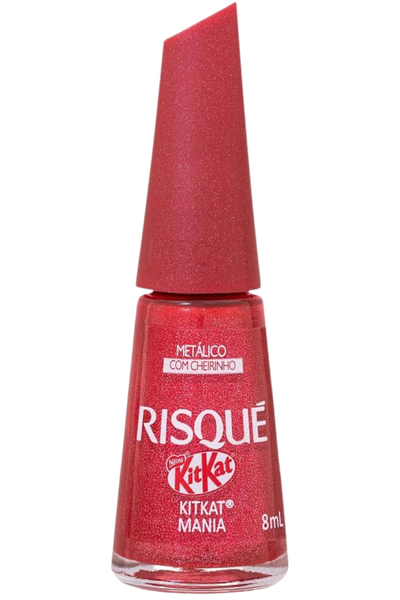Esmalte vermelho met&aacute;lico Risqu&eacute; KitKat Mania