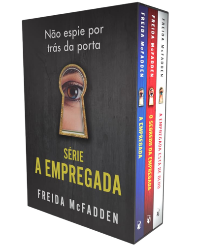 Box A Empregada com os tr&ecirc;s livros da s&eacute;rie de Freida McFadden