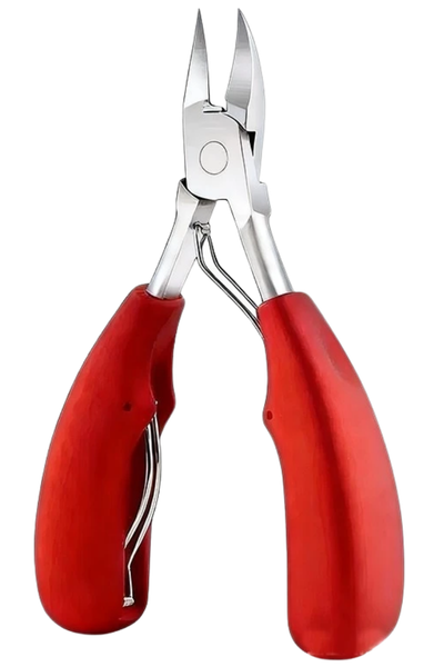 Alicate grande com cabo vermelho para cortar unhas