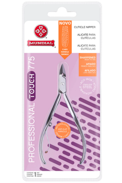 Alicate de cut&iacute;cula Mundial 775 Professional Touch em a&ccedil;o inox