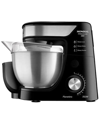 Batedeira planet&aacute;ria Mondial BP-02P-B-TI preta com tigela de inox