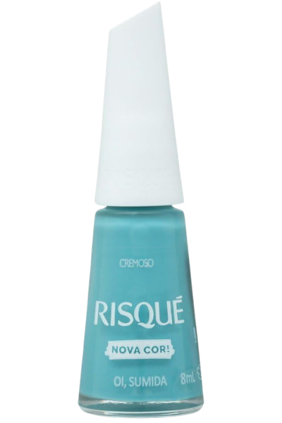 Esmalte Risqu&eacute; Oi, Sumida em tom azul turquesa cremoso