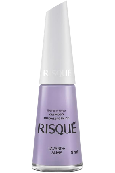 Esmalte Risqu&eacute; Lavanda Alma em tom lavanda cremoso