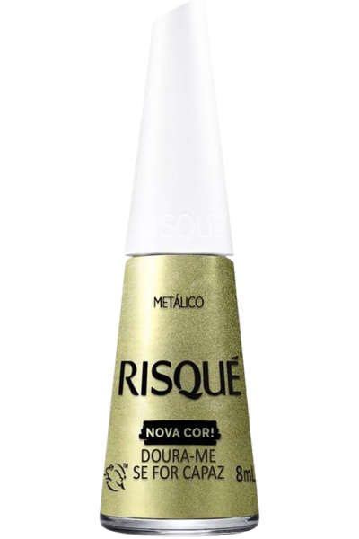 Esmalte Risqu&eacute; Doura-me Se For Capaz dourado met&aacute;lico