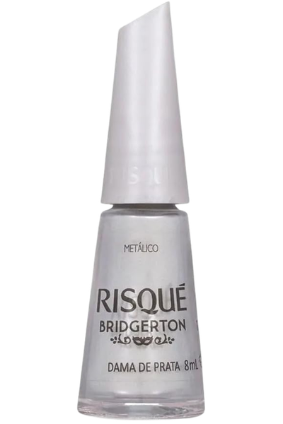 Esmalte Risqu&eacute; Bridgerton Dama de Prata met&aacute;lico