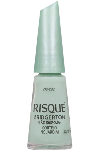 Esmalte Risqu&eacute; Bridgerton Cortejo no Jardim verde claro cremoso