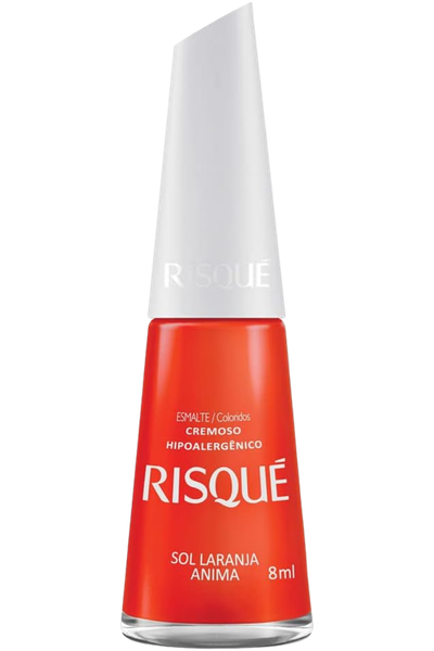 Esmalte Risqu&eacute; Sol Laranja Anima em tom laranja cremoso
