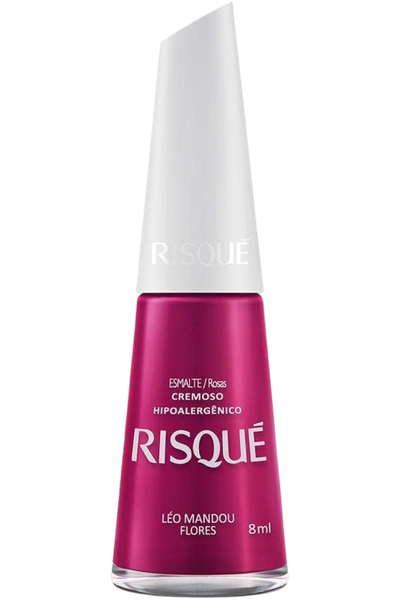 Esmalte rosa hipoalerg&ecirc;nico Risqu&eacute; L&eacute;o Mandou Flores