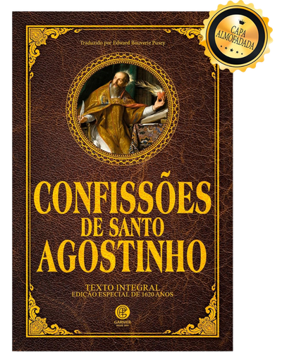 Capa do livro Confiss&otilde;es, de Santo Agostinho, edi&ccedil;&atilde;o de luxo