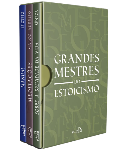 Capa do box Biblioteca Estoica: Grandes Mestres &ndash; Volume I