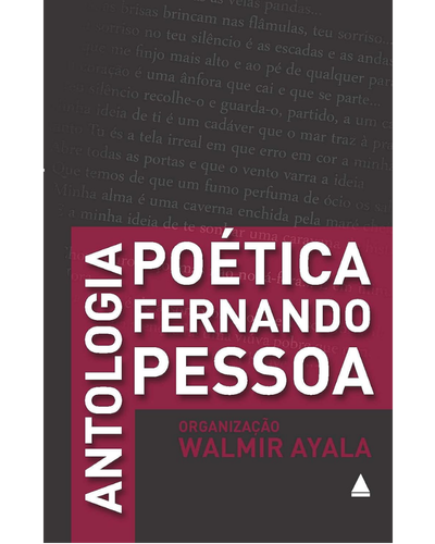 Capa do livro Antologia Po&eacute;tica, de Fernando Pessoa