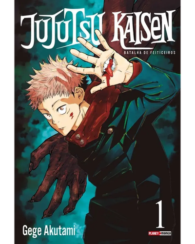 Capa do mang&aacute; Jujutsu Kaisen: Batalha de Feiticeiros Vol. 1, de Gege Akutami