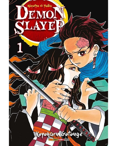 Capa do mang&aacute; Demon Slayer: Kimetsu no Yaiba Vol. 1, de Koyoharu Gotouge