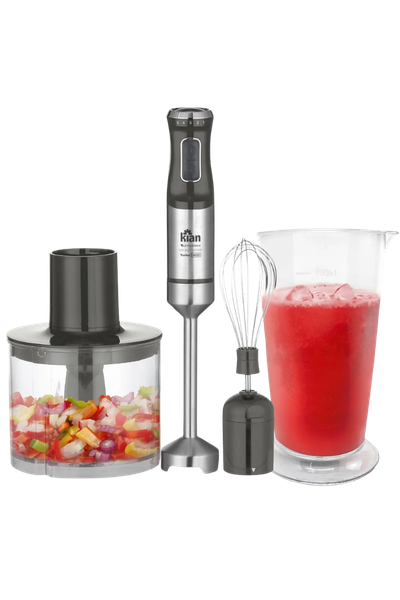 Mixer Kian Turbo Inox com processador, batedor e copo