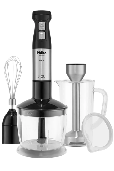 Mixer Philco PMX2000 inox com copo, processador e batedor