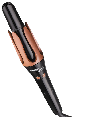 Modelador Taiff Curves Automatic preto e cobre com haste girat&oacute;ria